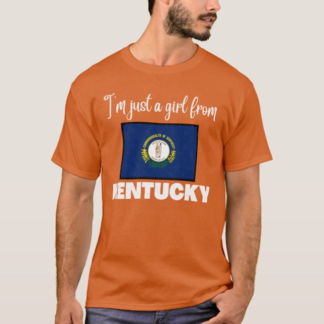 Im just a girl from Kentucky State pride design fo T Shirt (Framsida)
