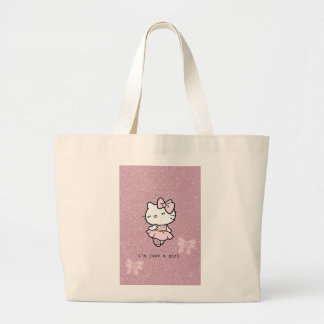 I'm just a girl tote bag jumbo tygkasse