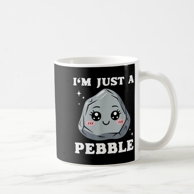 I'm Just A Pebble Cute Kawaii Rock Funny Pun  Kaffemugg (Höger)