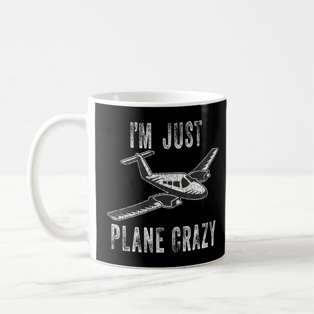 Im Just Flygplan Crazy - Flygplan Piloter K Kaffemugg (Vänster)