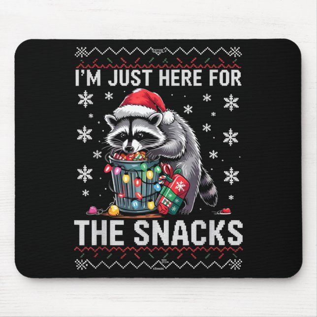 I'm Just Here For Snacks Raccoon Christmas Kids To Musmatta (Framsidan)