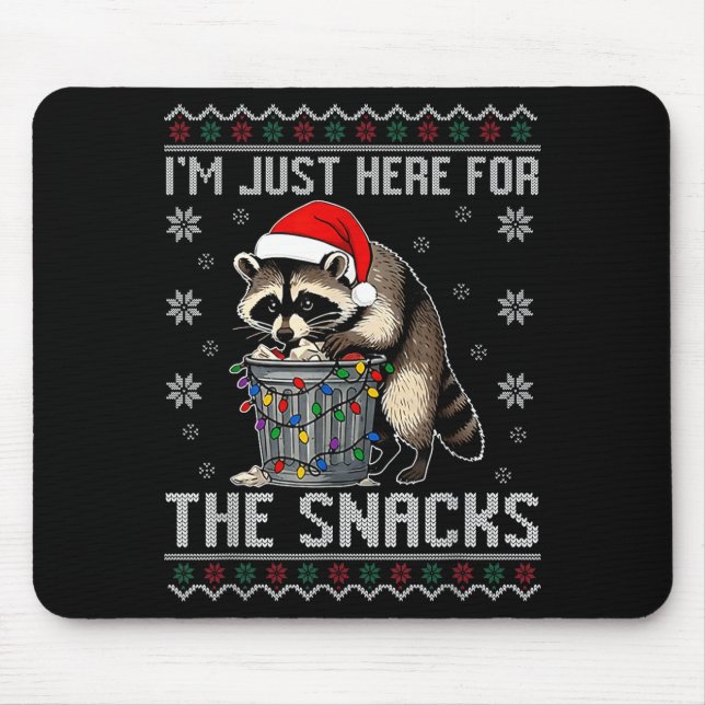 I'm Just Here For Snacks Raccoon Christmas Kids To Musmatta (Framsidan)