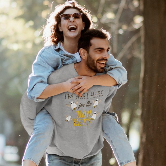 I'm Just Here for the Boo Bees Funny Halloween Lång Ärmad Tröja (Skapare uppladdad)