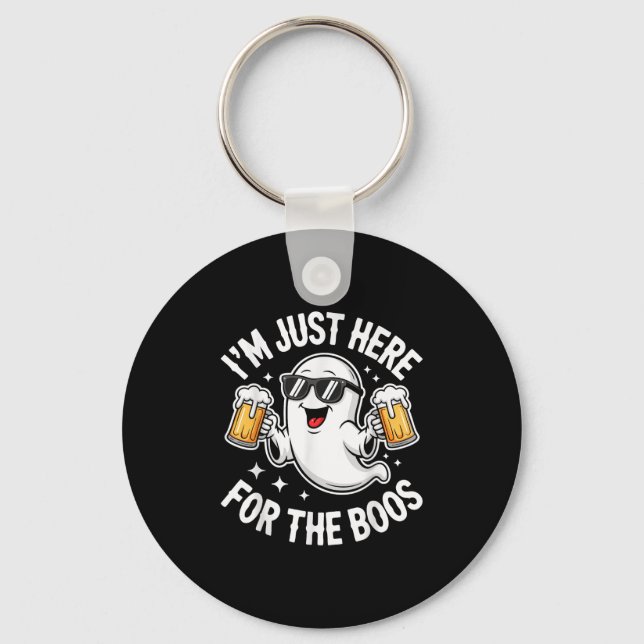 I'm Just Here For The Boos Shirt Men Women Ghost H Nyckelring (Framsida)