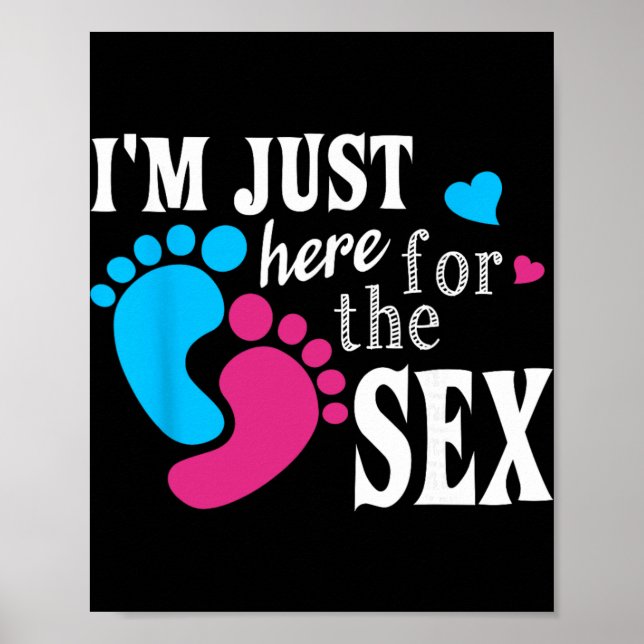 Im Just Here For The Funny Gender Reveal Party  Poster (Framsidan)