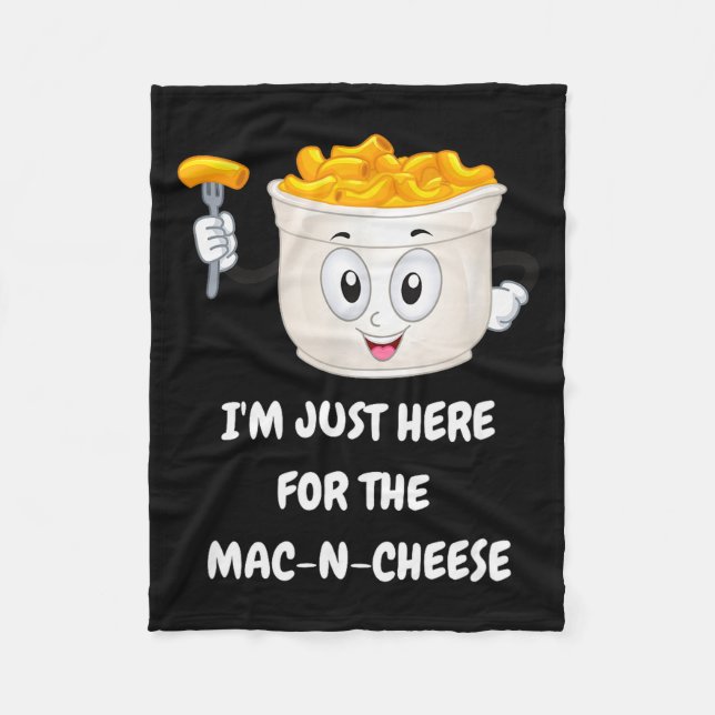 I'm Just Here For The Mac-n-cheese Funny Kids Shir Fleecefilt (Framsidan)