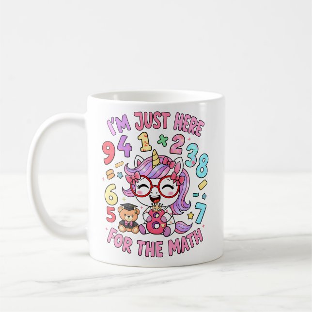 Im Just Here For The Maths Cute Mug Kaffemugg (Vänster)