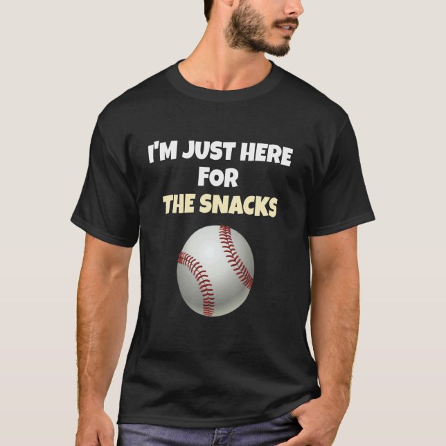 I'm Just Here For The Snacks  baseball Football Le T Shirt (Framsida)
