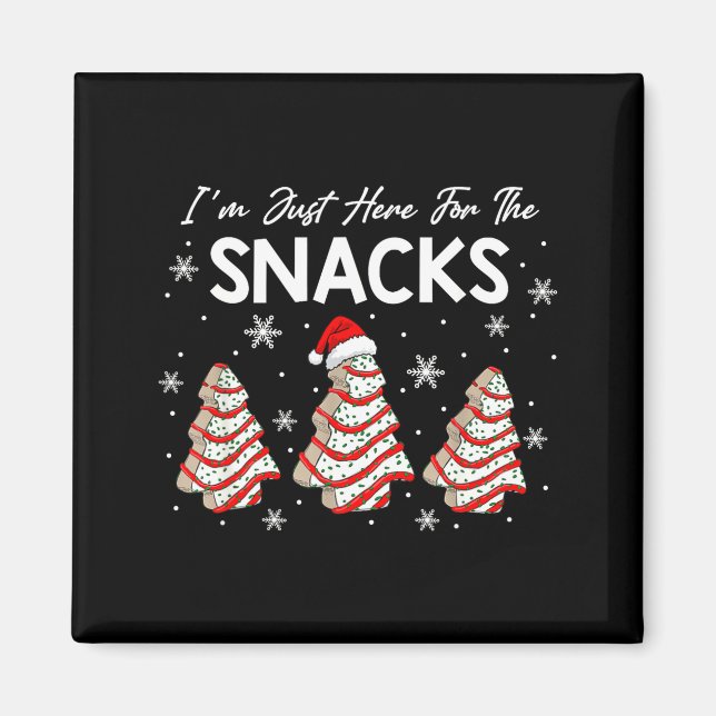 I'm Just Here For The Snacks Christmas Cakes Debbi Magnet (Framsidan)