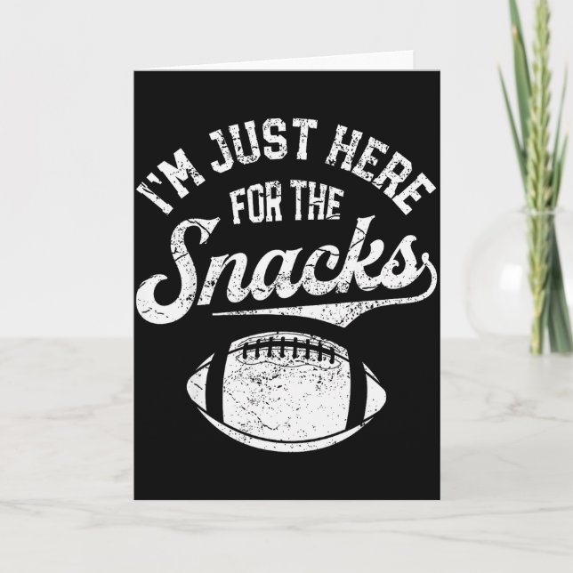 I'm Just Here For The Snacks Funny Fantasy Footbal Kort (Framsida)