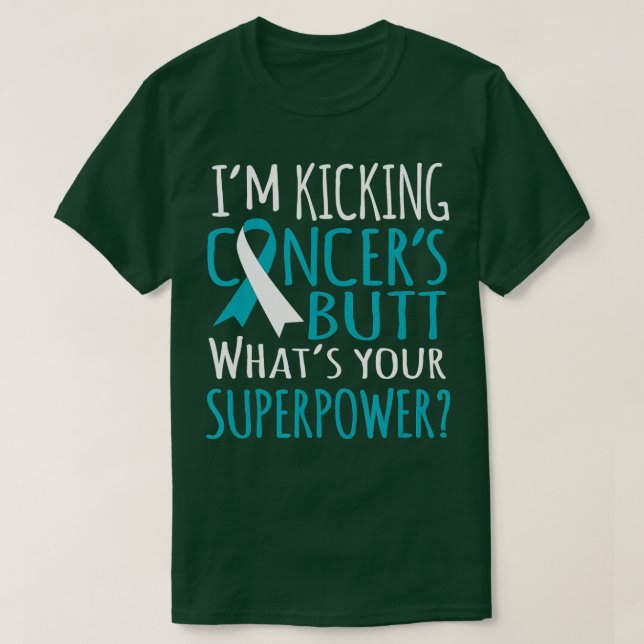 Im Kicking Cancers Butt Cervical Awareness Survivo T Shirt (Design framsida)