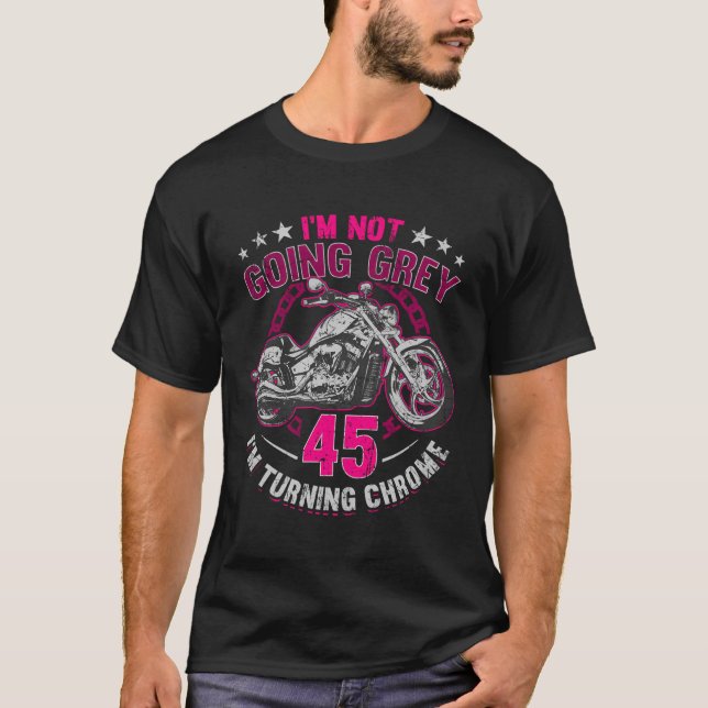 Im kör inte Grått Im-turande motorcykel 45T T Shirt (Framsida)