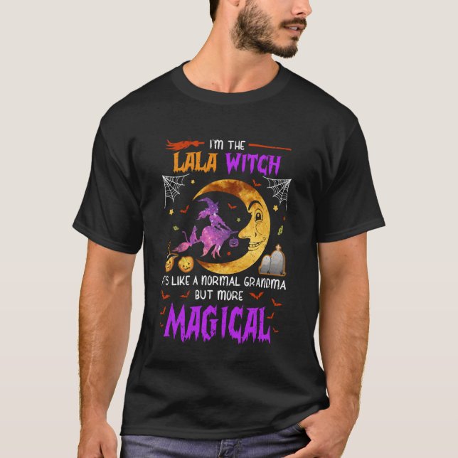 I'm Lala Witch Cute Grandma Magical Halloween T Shirt (Framsida)