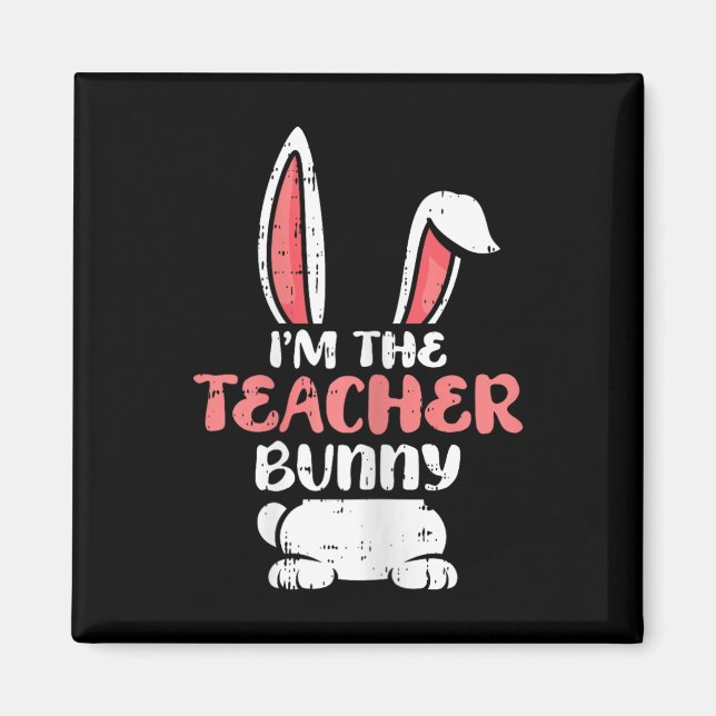 Im Lärarbunny Påskägget Hunting Vår Wom Magnet (Framsidan)