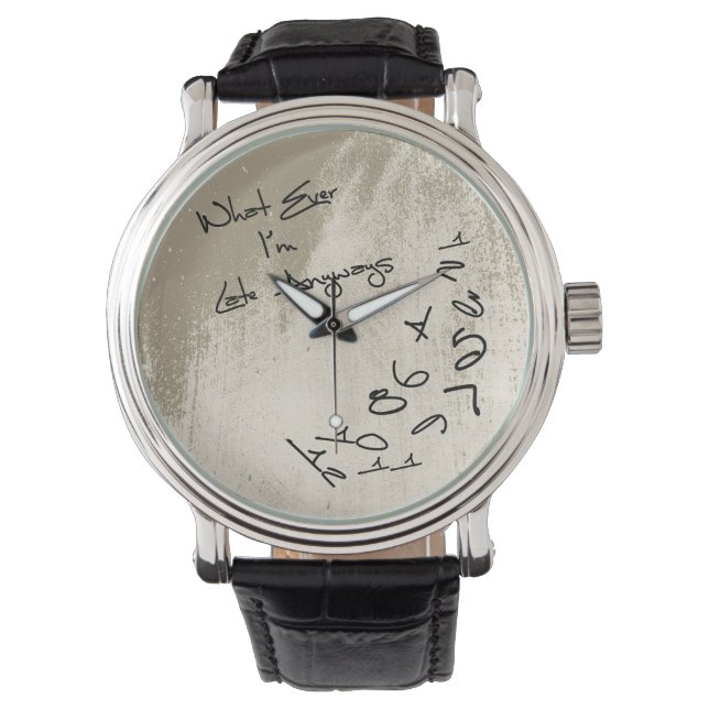 I'm Late Anyways Vintage Urklocka Armbandsur (Framsida)