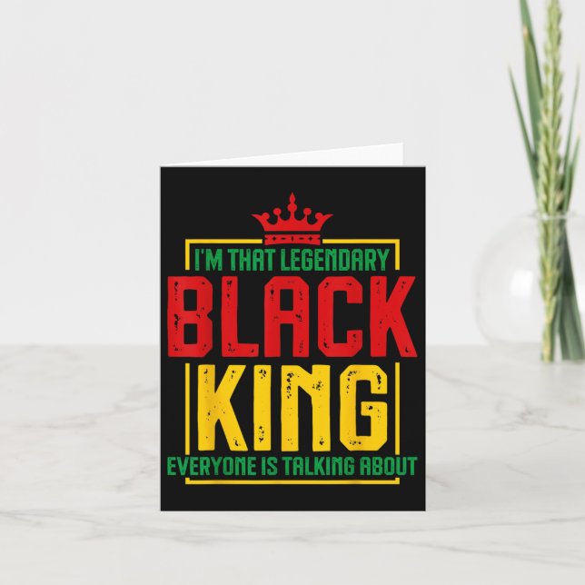 Im. Legendary Black Kung African Hist Kort (Framsida)