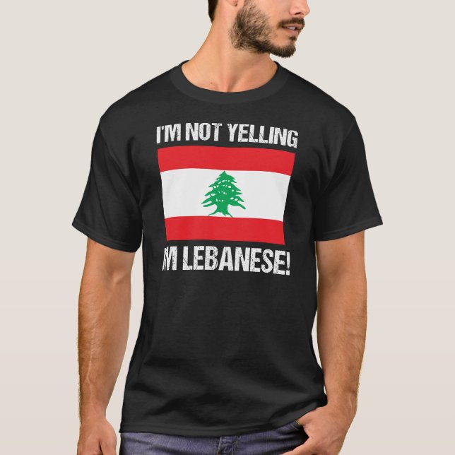 Im Libanese Land Flagga Libanon T Shirt (Framsida)