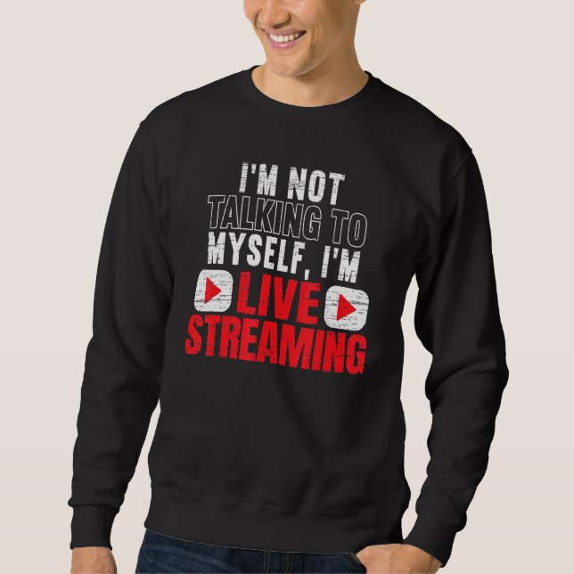 Im Livestreaming Online Streaming Gaming Channel S Lång Ärmad Tröja (Framsida)