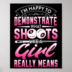Im Lycklig att demonstrera - Billiards Girl Bassän Poster