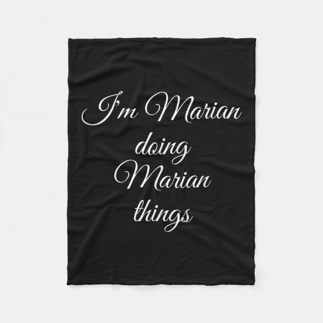 Im Marian Doing Marian Sak Funny Birthday Namn Fleecefilt (Framsidan)