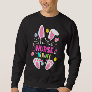 Im Matchningsfamiljerastern Nurse Bunny Cute Påsk Lång Ärmad Tröja