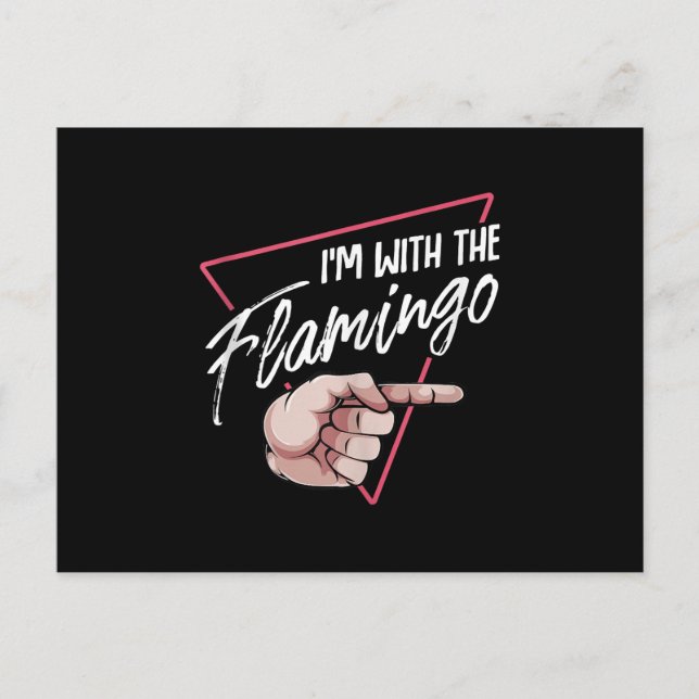 Im med Flamingo Halloween som matchar en par kosty Meddelande Vykort (Framsida)