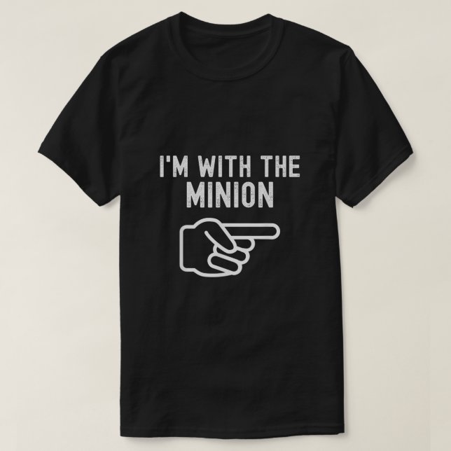 Im med Minion Funny Par Matching Hallowee T Shirt (Design framsida)