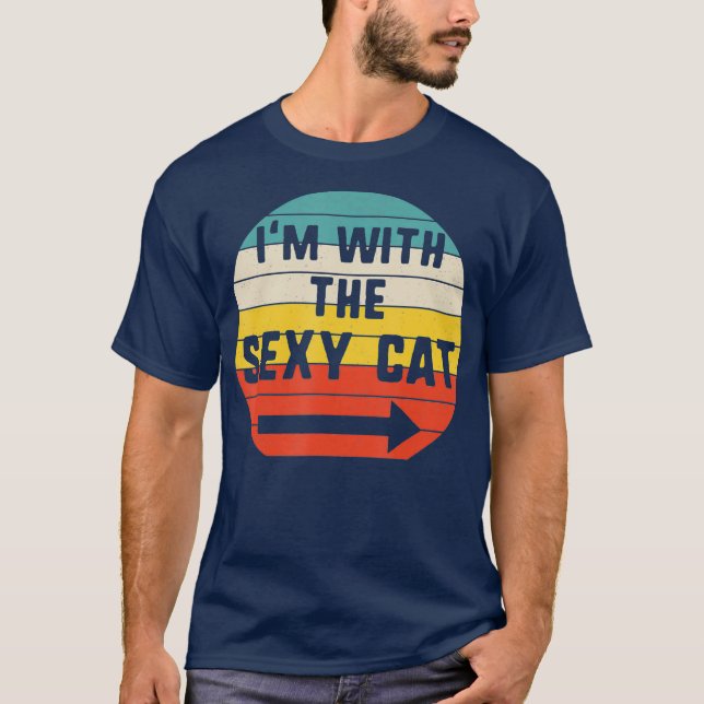 Im med sexig katt Halloween matchande par T Shirt (Framsida)