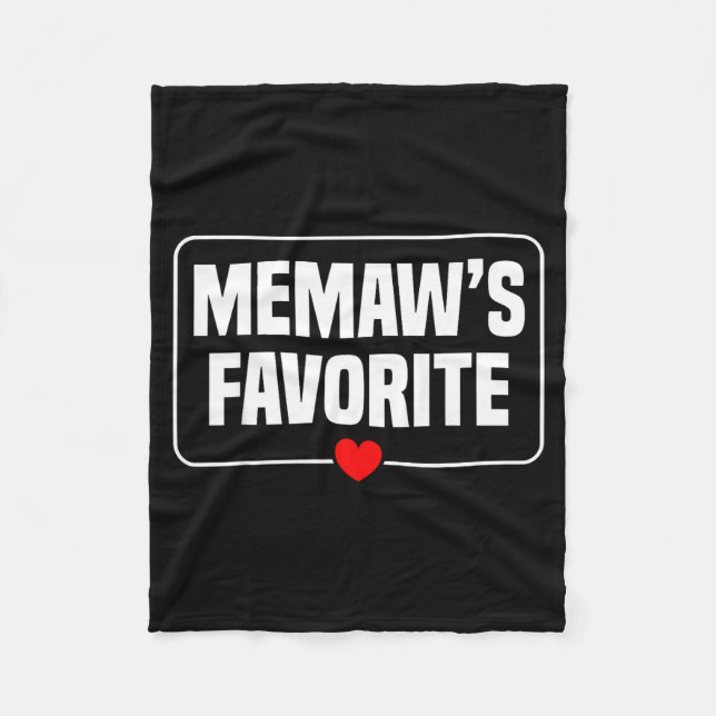 I'm Memaw's Favorite Granhild Grandson Granddaught Fleecefilt (Framsidan)