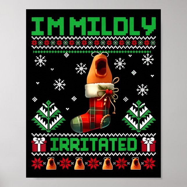 I'm Mildly Irritated Marcus The Worm Christmas Fun Poster (Framsidan)