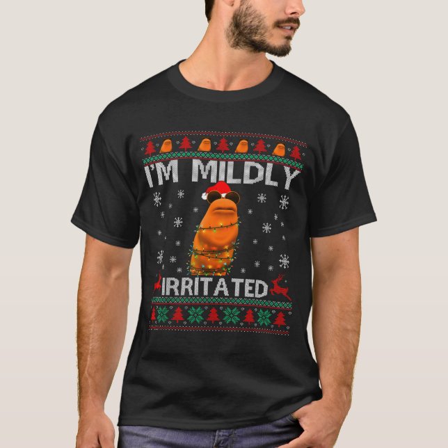 I'm Mildly Irritated Marcus The Worm Christmas Fun T Shirt (Framsida)