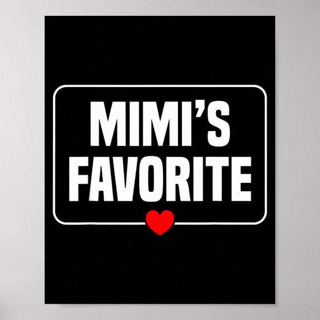 I'm Mimi's Favorite Granhild Grandson Granddaughte Poster (Framsidan)
