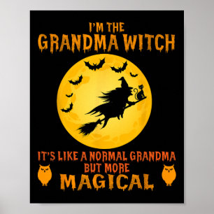 Im Morma Witch Halloween Magic Broom Poster