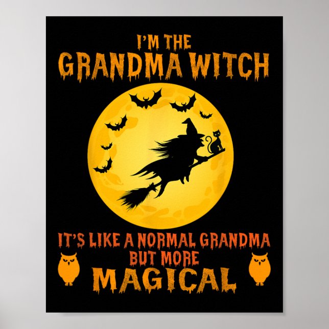 Im Morma Witch Halloween Magic Broom Poster (Framsidan)