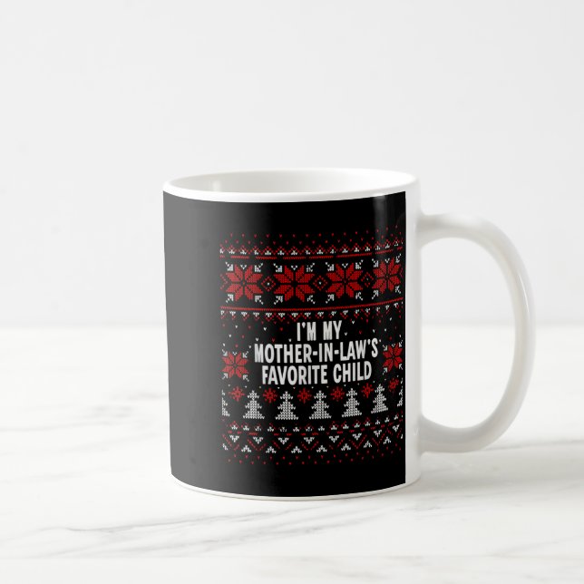I'm My Mother-in-law's Favorite Child Funny Christ Kaffemugg (Höger)
