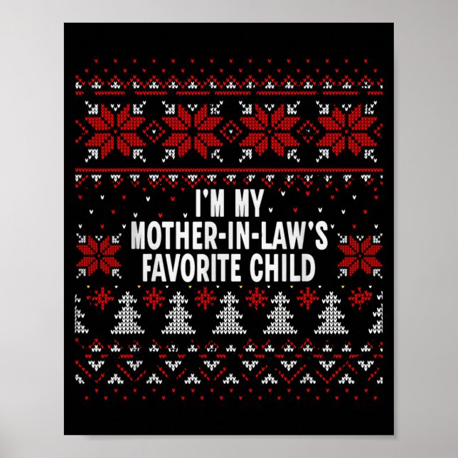 I'm My Mother-in-law's Favorite Child Funny Christ Poster (Framsidan)