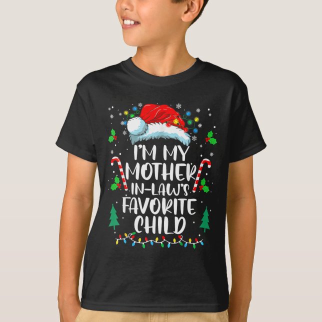 Im My Mother In Laws Favorite Child Funny Santa Mo T Shirt (Framsida)