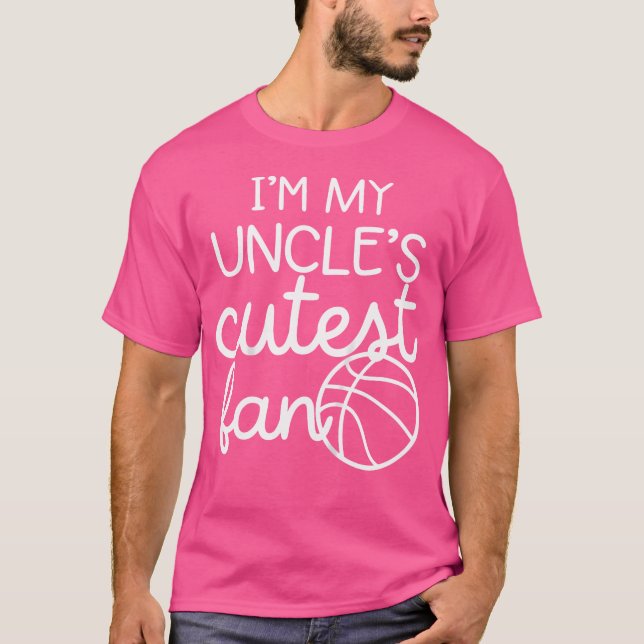 Im My Uncles 1 Cutest Fläkt Basketball Player Niec T Shirt (Framsida)