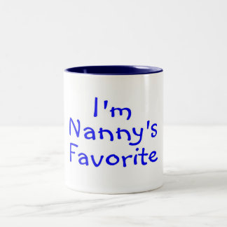 Im Nannys favorit- blått Två-Tonad Mugg