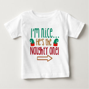 Im Nice Hes Naughty Elf Hat T Shirt