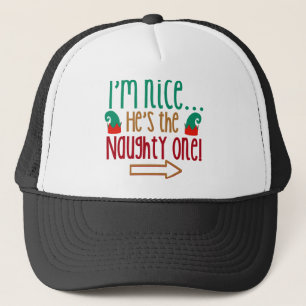 Im Nice Hes Naughty Elf Hat Truckerkeps