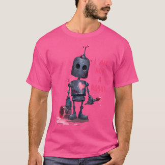 I'M Not A Robot Grey With Computer Internet T Shirt