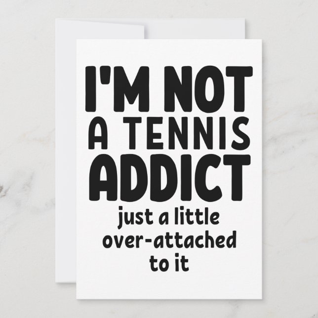 I'm not a tennis addict. kort (Framsida)