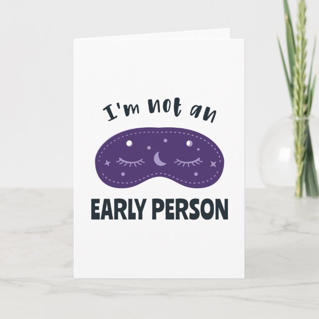 I'm not an early person kort (Framsida)