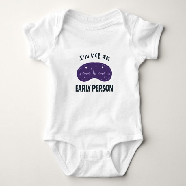 I'm not an early person t shirt (Framsida)