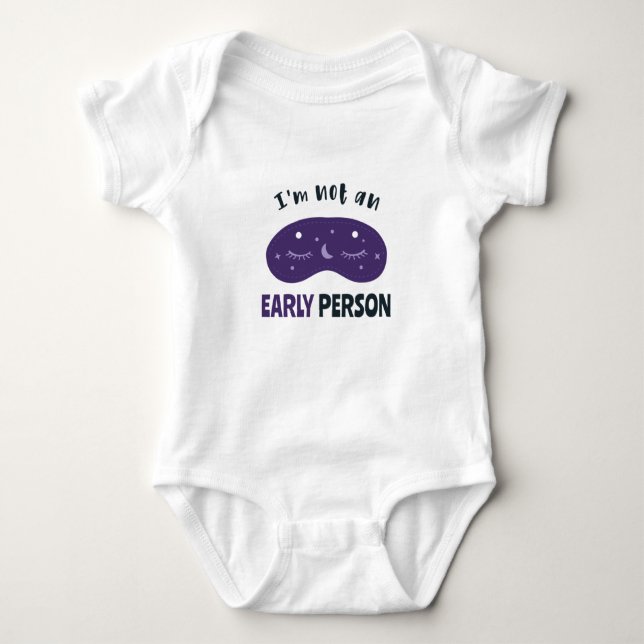 I'm not an early person t shirt (Framsida)