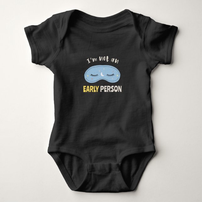 I'm not an early person t shirt (Framsida)