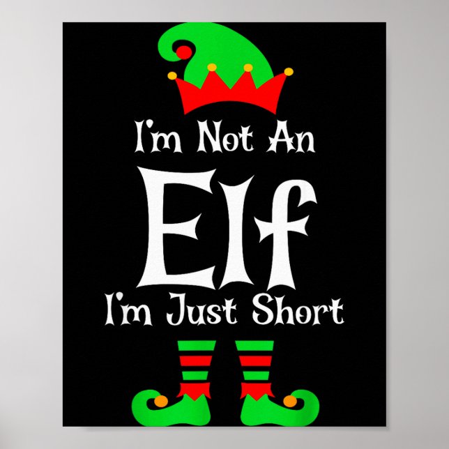 I'm Not An Elf Im Just Short Funny Christmas Match Poster (Framsidan)