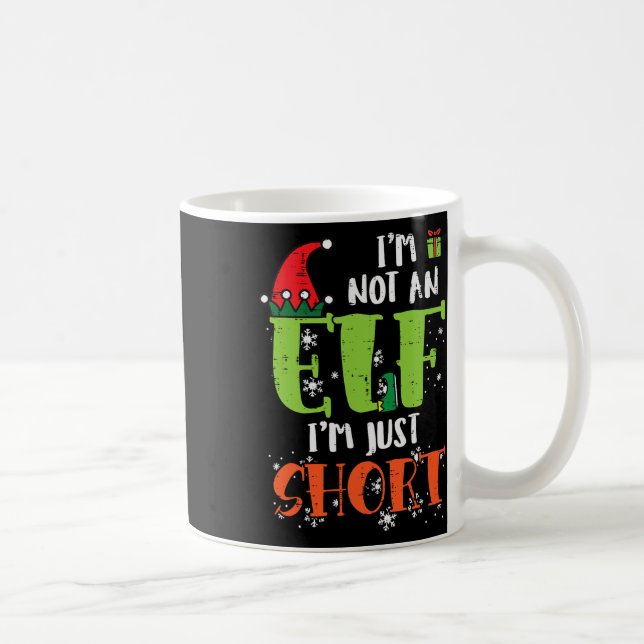 Im Not An Elf Just Short Fun Christmas Xmas Men Wo Kaffemugg (Höger)