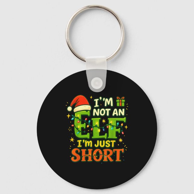 Im Not An Elf Just Short Funny Christmas Xmas Men  Nyckelring (Framsida)